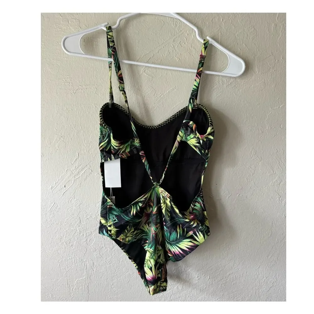 NWT Lucky Brand Tropical One Piece Swimsuit Size M